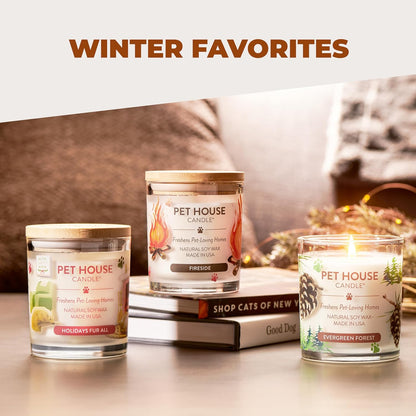 - 100% Natural Soy Wax Candle - Pet Odor Eliminator, up to 60 Hours Burn Time, Non-Toxic, Eco-Friendly Reusable Glass Jar Scented Candles – Pumpkin Spice - Pack of 2